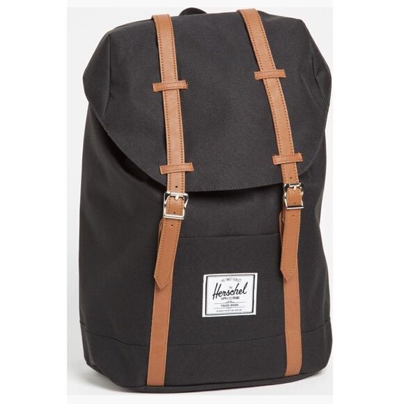 Herschel Supply Co.‎ "Retreat' Little America Backpack, Black\Brown NWT - Picture 1 of 16